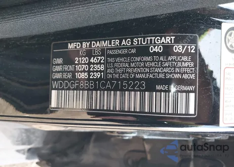 2012 Mercedes-Benz C 300 Sport 4Matic from USA, damaged, VIN WDDGF8BB1CA715223